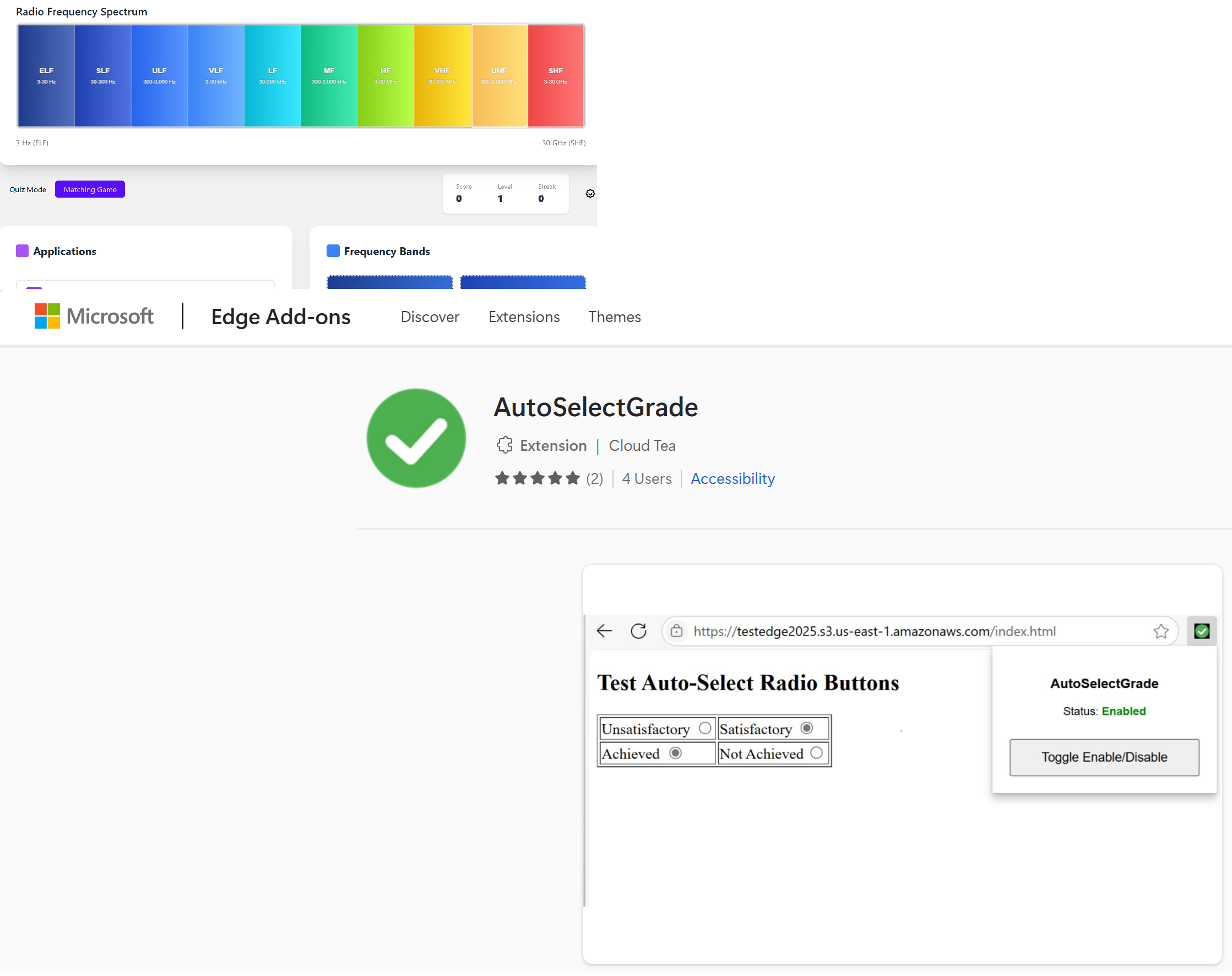 Auto Grade Extension screenshot