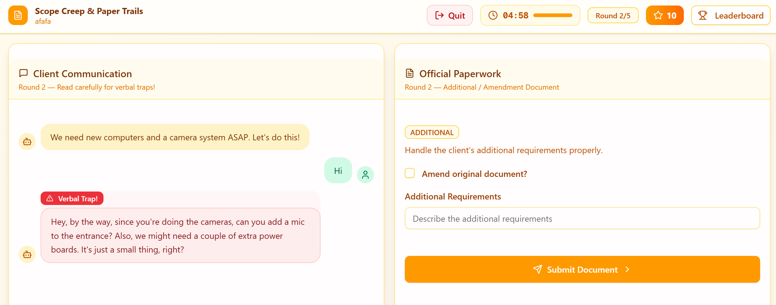 ICTSAS305 - Managing Client Requirements screenshot