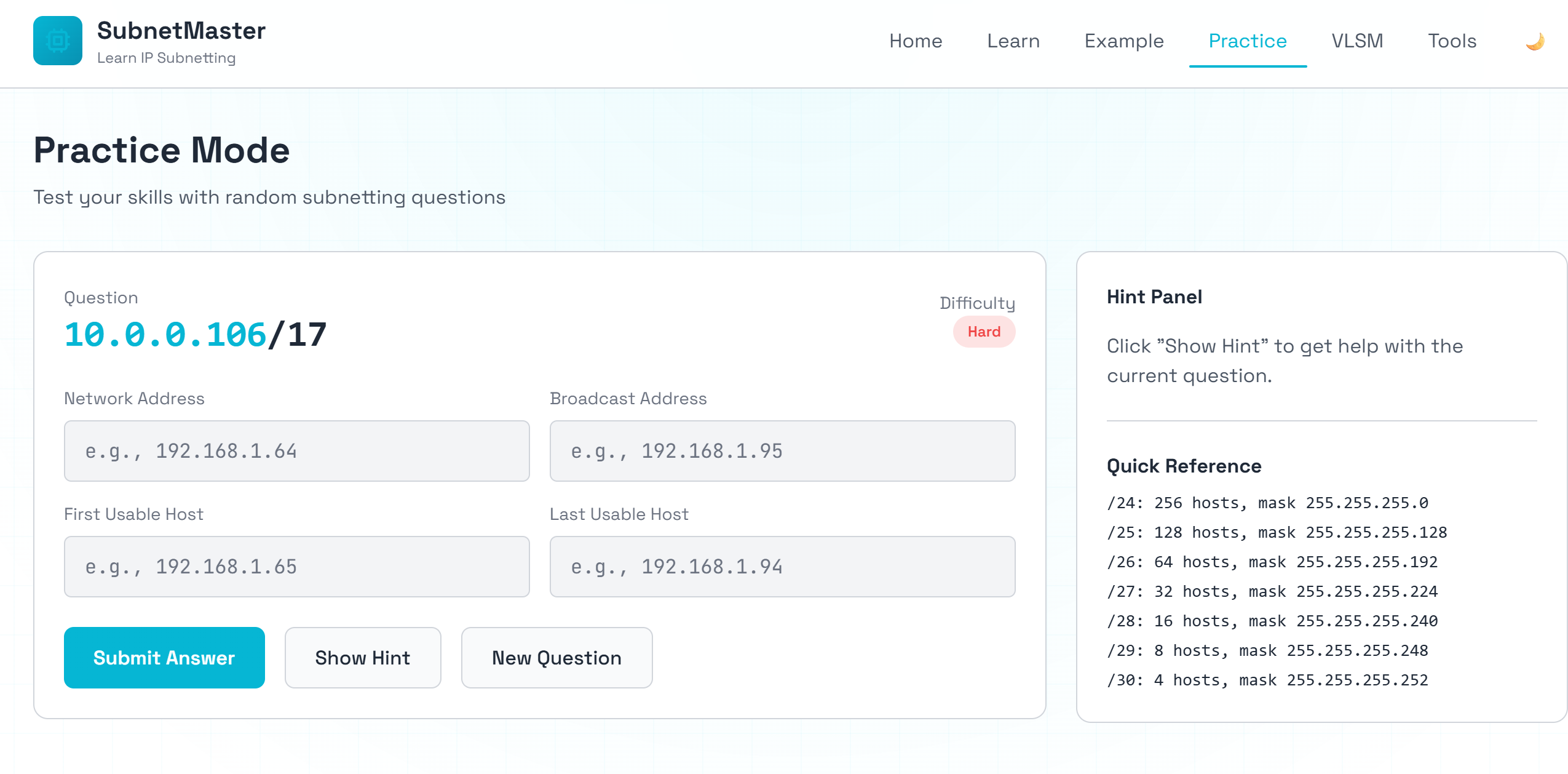 Subnet Master screenshot
